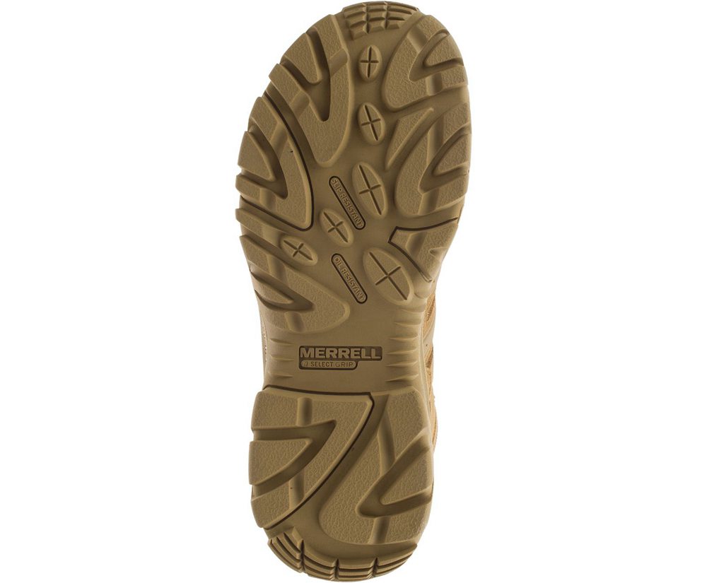 Kozaki Merrell Damskie Khaki - Strongfield Tactical 8\" Waterproof - 740135-ZTE